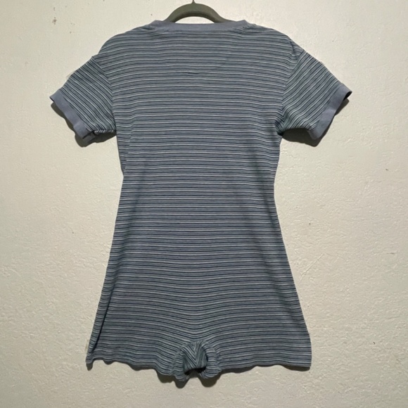 Victorias Secret Striped Button Front Romper SZ M - Picture 2 of 6